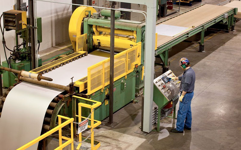 TIMET manufacturing plant rolling mill floor